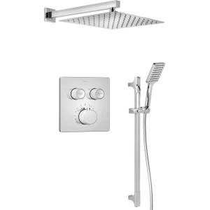 SAPHO Smart Select - Душ комплект с термостат за вграждане, с корпус, 30x30 см, хром RP042-02 (RP042-02)