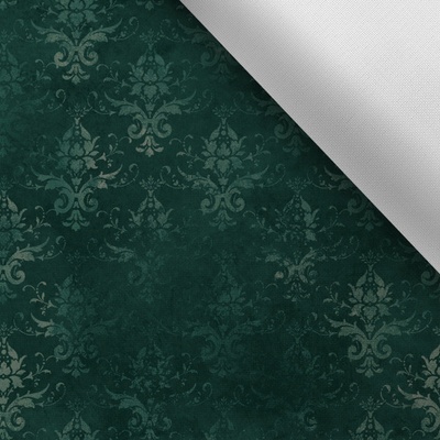 Látka s potlačou nepremokavý polyester TD/NS Glamour tmavozelený