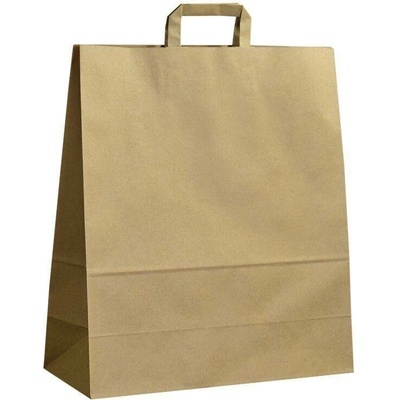 Papírová taška hnědá ExtraKRAFT 400x160x450 mm s plochým uchem