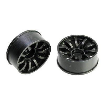 Racing PN Mini-Z 2WD Machine Cut 10 Spoke Front Wheel F1 Black 2 ks