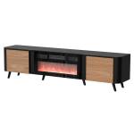 Cama meble Cama Volare RTV шкаф 200 x 39 x 49 см черно/орех + камина (VOLARE 410052)