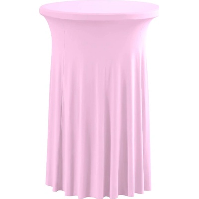 TENTino Elastický obrus SKIRTING na koktejlový bistro stôl 80 cm SVETLORUŽOVÁ / PINK