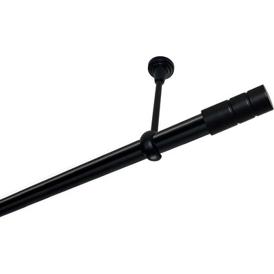 OK-GarnýžeCZ Garnýž kovová jednořadá 25mm Cylinder černá 410 cm do stropu / na tunýlek - bez kroužků