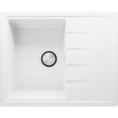 Твоят Стил Бяла кухненска мивка от гранит Милано 40 620 x 500 mm