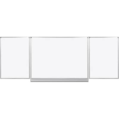 B2B Partner Bílá popisovací otevírací tabule na zeď, magnetická 4000 x 1200 mm