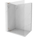 Mexen Lunar L стенна преграда за душ Walk-in лява 70 x 200 cm, прозрачна 8 mm, матирана мед - 830L-070-000-65-00-L (830L-070-000-65-00-L)