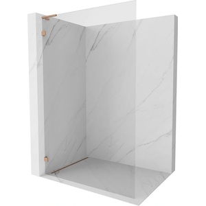 Mexen Lunar L стенна преграда за душ Walk-in лява 70 x 200 cm, прозрачна 8 mm, матирана мед - 830L-070-000-65-00-L (830L-070-000-65-00-L)
