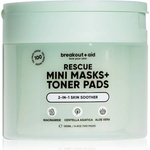 breakout + aid Mini Masks+Toner Pads Rescue тонизиращи възглавнички за успокояване на кожата 100 бр