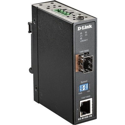 D-Link ИНДУСТРИАЛЕН МЕДИЕН КОНВЕРТОР sfp sfp - 1g ethernet dis-m100g-sw (dis-m100g-sw)