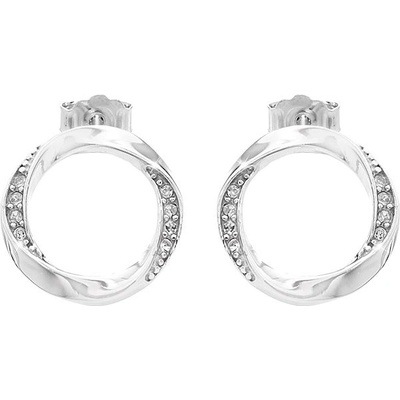JSB Bijoux stříbrné náušnice kruhy zdobené krystalky značky Swarovski 92400416cr 102