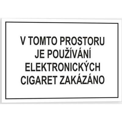 Traiva s.r.o V tomto prostoru je používání el. cigaret zakázáno Verze: Samolepka 148 x 105 mm (A6) tl. 0.1 mm - Kód: 14840