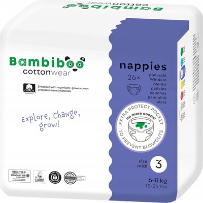 Bambiboo COTTONWEAR r.3 6-11 kg 26 Ks