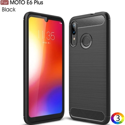 Motorola Moto E6 Plus Carbon Fiber Калъф и Протектор
