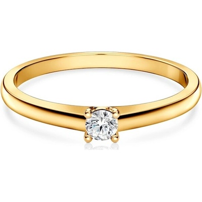 Savicki Zásnubný prsteň žlté zlato diamant SAV MIN10 D1 ZZ