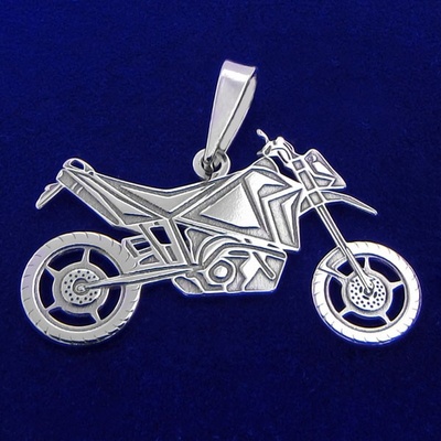 Klenotyn Prívesok terénne motorka strieborný KPRS047