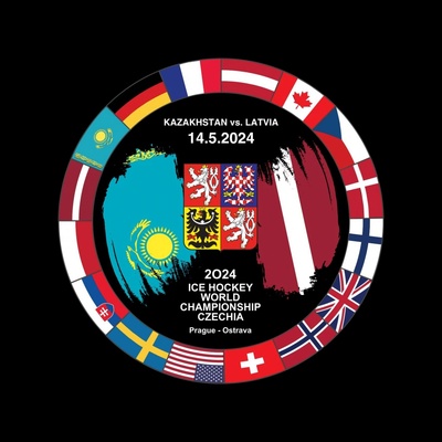 FansArena Puk Ice Hockey World Championship Czechia MS 2024 Dueling 14.5.2024 Kazakhstan vs. Latvia