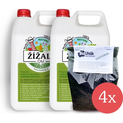 Mesiho žížalí čaj 10 l + BioUhlík 2 kg