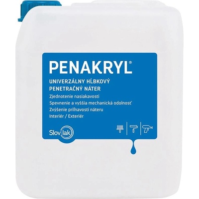 Slovlak Penakryl bezfarebný - Bezfarebný penetračný náter na omietky 1l