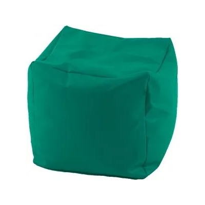 PUFRELAX Пуф, 80л. , Табуретка Куб - Smarald, Перящ се калъф, Водоустойчив, Пълнеж от Полистиролни перли (PUF-G-C-PEX-SM)