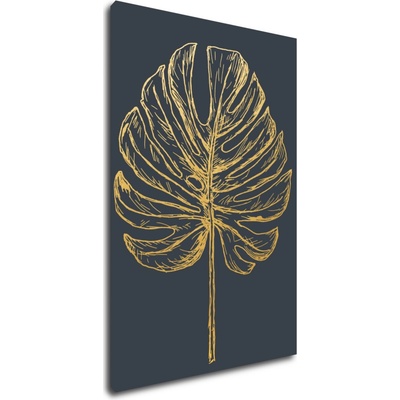 Impresi Obraz Zlatý kreslený list - 60 x 90 cm