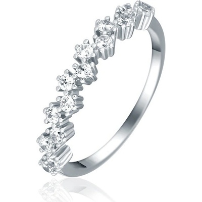 JVD stříbrný prsten se zirkony SVLR1025XH2BI