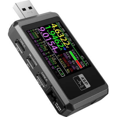 FNIRSI FNB48P USB port tester černý