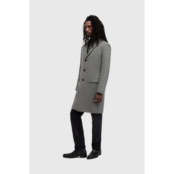 AllSaints Палто с вълна AllSaints HAL COAT в сиво преходен модел M005OZ (M005OZ)