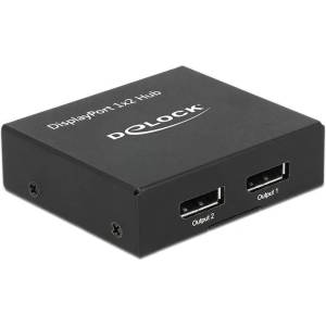 Delock Сплитер DeLock DisplayPort 1.2, 1x DisplayPort вход - 2x DisplayPort изход, 4K (DELOCK-87691)