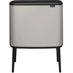 Brabantia Кош за боклук Brabantia Bo Touch 1010454, 3x11 л, Плавно и безшумно отваряне, Голям отвор, Сив (1010454)