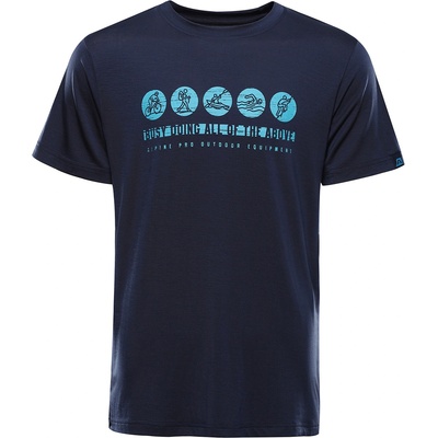 ALPINE PRO Мъжка функционална тениска с антибактериална обработка ALPINE PRO LYOR лунна океан ALPINE PRO | Sin | МЪЖЕ | XS