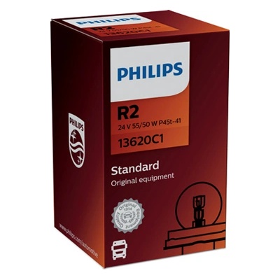 Philips Крушка, фар за дълги светлини philips r2, 24v, 55/50w, 1 бр