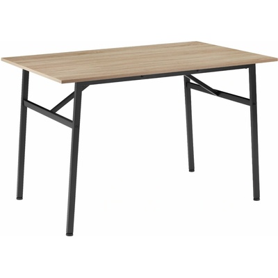 tectake 404335 jedálenský stôl swansea 120 x 75 x 76 cm industrial svetlé drevo dub sonoma