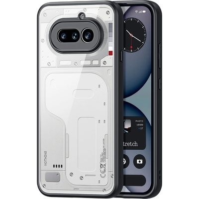 Nothing DUX DUCIS Aimo Прозрачен Калъф за Nothing Phone (4a) - PC+TPU, 0.8mm защита, 1.2m SGS, REACH, Черен