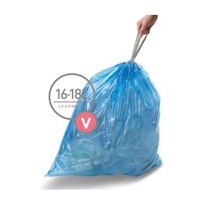 Simplehuman Sáčky 16-18 L typ V zatahovací 20ks v balení 18µm