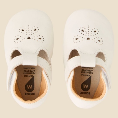 bobux Soft Sole: Flutterheart Brilliant White (BQ10229X1GLE0M0)