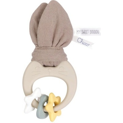 CHICCO Multisenzorické kousátko Králíček My Sweet Doudou silikonové kousátko pro mimi