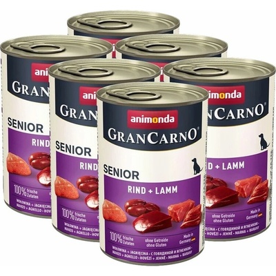 Animonda Gran Carno Original Senior hovädzie mäso a jahňa 6 x 400 g
