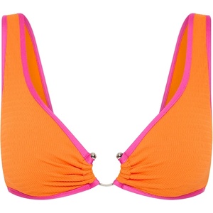 Seafolly Дамско бикини горнище Seafolly Women's Beach Bound Ring Front Tank Bikini top - Turmeric - размер 32 (EU) (150-4245-0511)