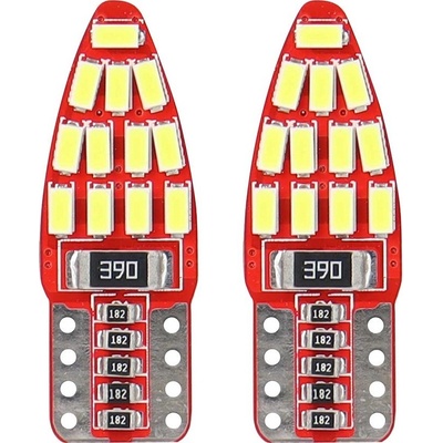 LED AMIO CANBUS 24SMD 3014 T10e (W5W) Bílá 12V, sada 2 ks