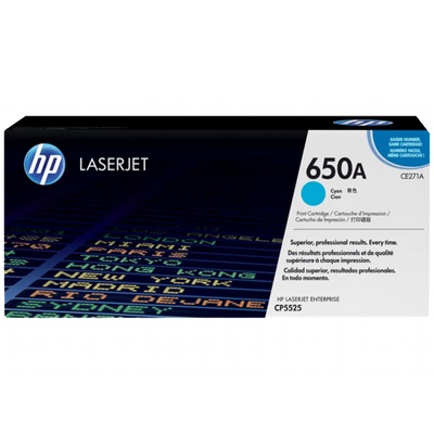 HP 650A Cyan Original LaserJet Toner Cartridge (CE271AC)