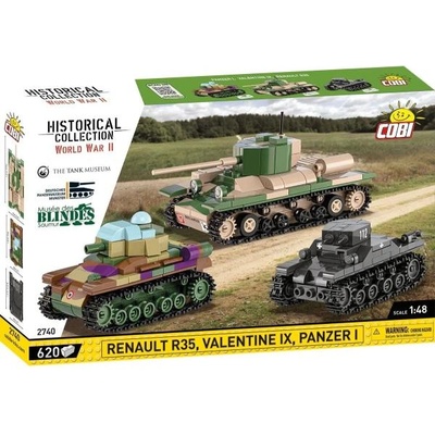 COBI Коби 3 танка: Panzer I, Valentine IX, Renault R, 1: 35, The Tank Museum, Les Blindes in Sau