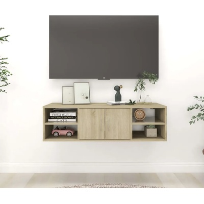 vidaXL Стенен рафт, дъб сонома 102x30x29 см, инженерно дърво (806259)
