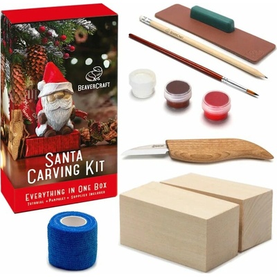 BeaverCraft Řezbářská vánoční sada pro děti a začátečníky, Santa DIY06 P46631 – Zboží Mobilmania