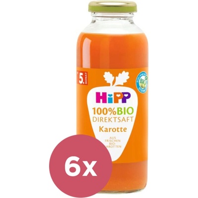 HiPP 100 % BIO JUICE Ovocná šťáva s karotkou 6 x 330 ml