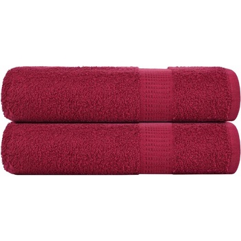 vidaXL Кърпи за ръце FROGN 2 бр. бордо 50x100 см 360 г/м2 (136734)