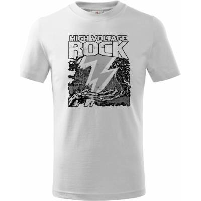 Dětské tričko High voltage rock černý tisk Basic
