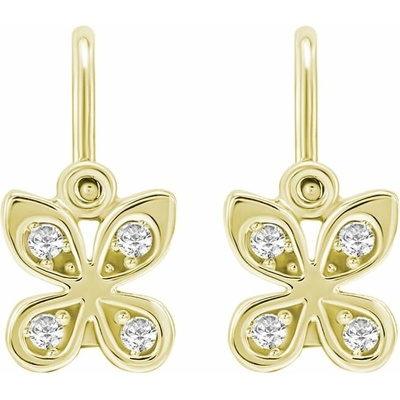 Eppi Zlaté detské náušnice v tvare motýlika Madeleine EP35952