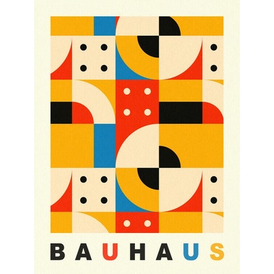 Plagát, Obraz - Original Bauhaus (No.3) in Red & Yellow, 30 × 40 cm