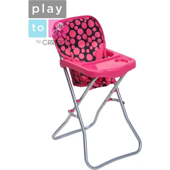 PlayTo Jídelní židlička pro panenky Dorotka růžová