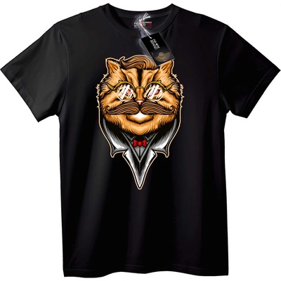 NOONEBRAND Тениска Елегантно Коте - 6XL, White